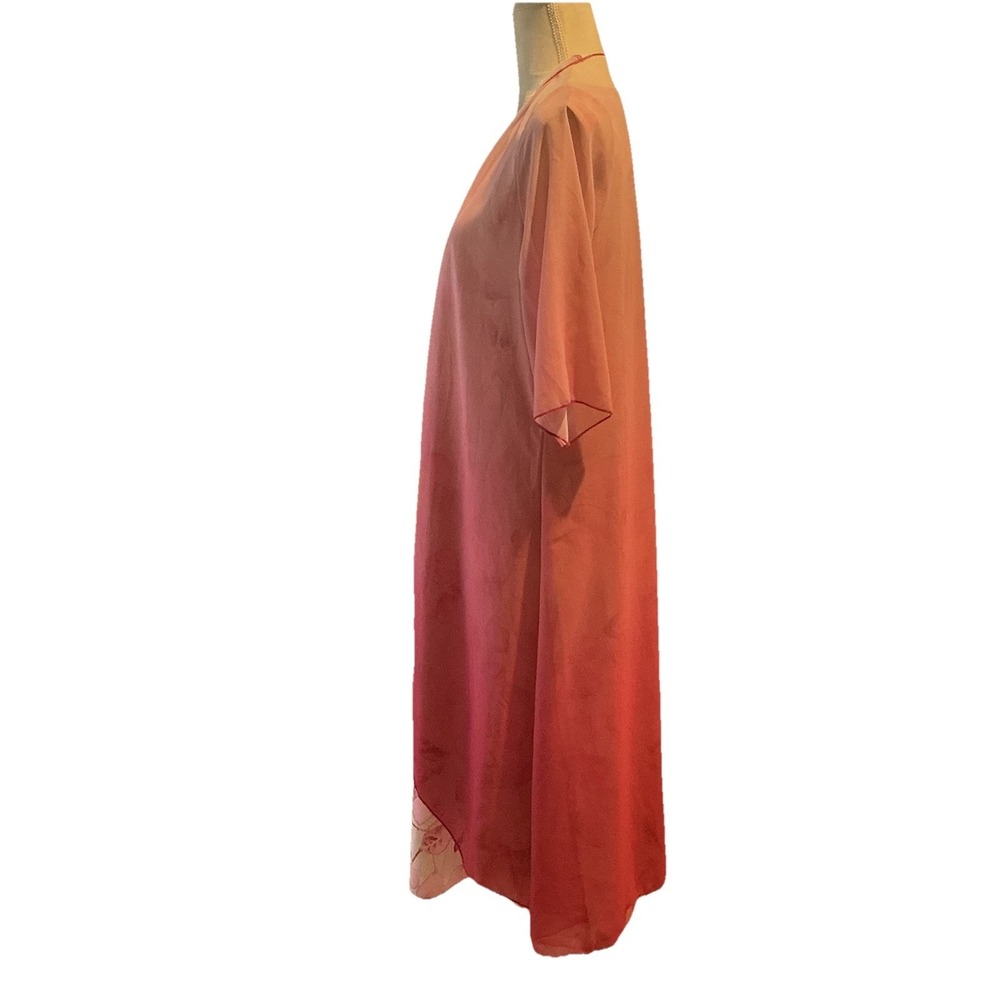 2pc Women's 3XL Maxi Sleeveless Dress & Duster Cardigan Floral Abstract Art Boho - Picture 3 of 7